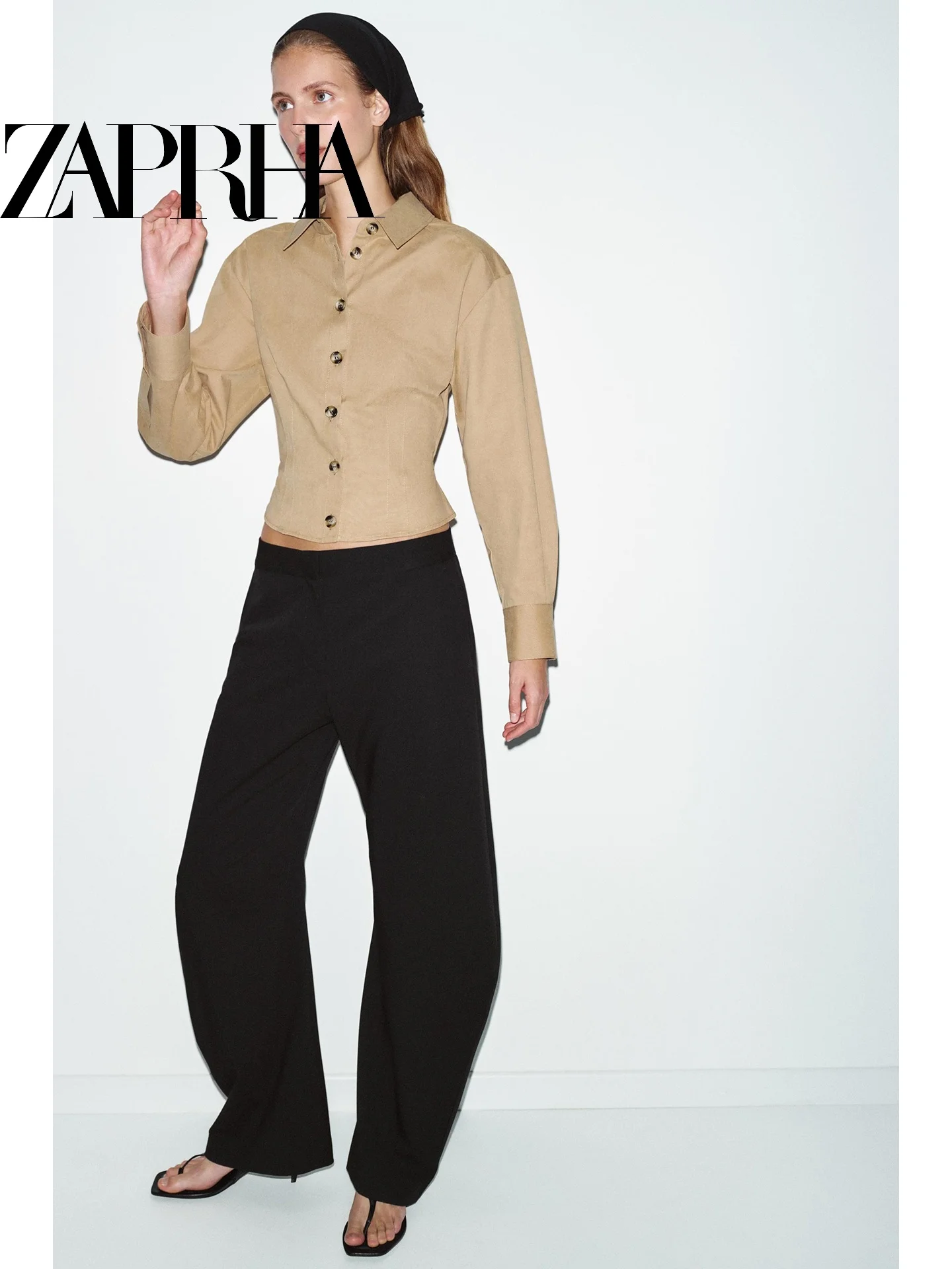 

Женская приталенная рубашка с длинным рукавом, мягкая на ощупь, деловая, повседневная, на пуговицах, летняя коллекция 2026