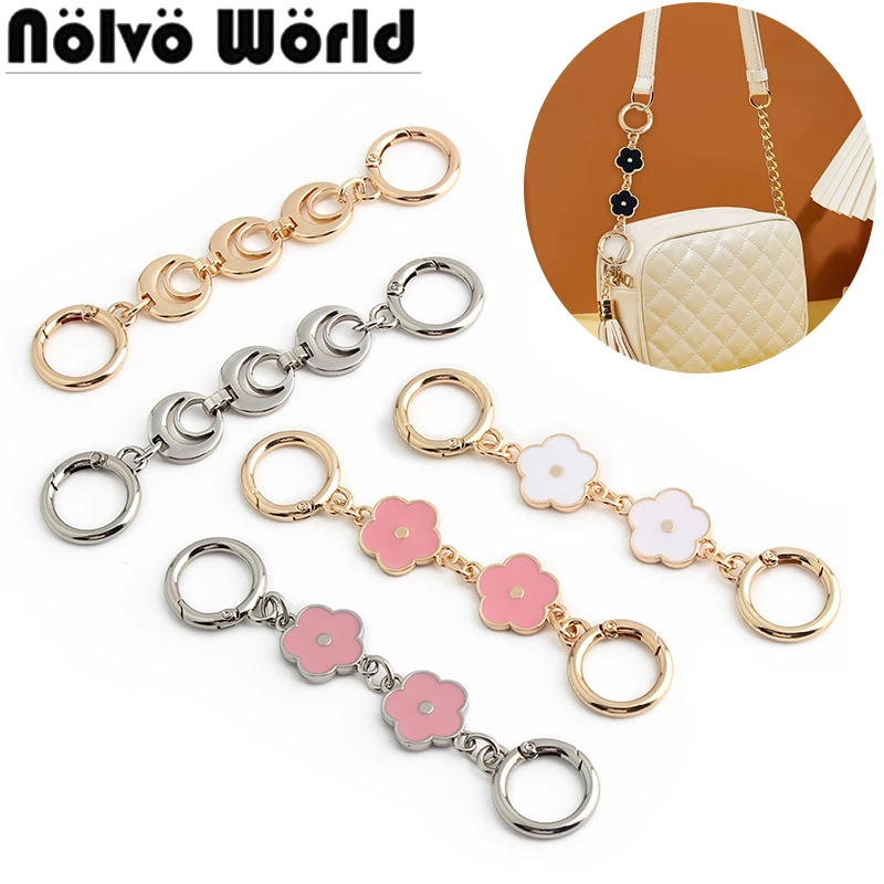 

2/10/30PCS 13cm Moon/Camellia Shape Extension Chain Strap For Clutch Handbag Shoulder Bags DIY Replacement Chains Accessories