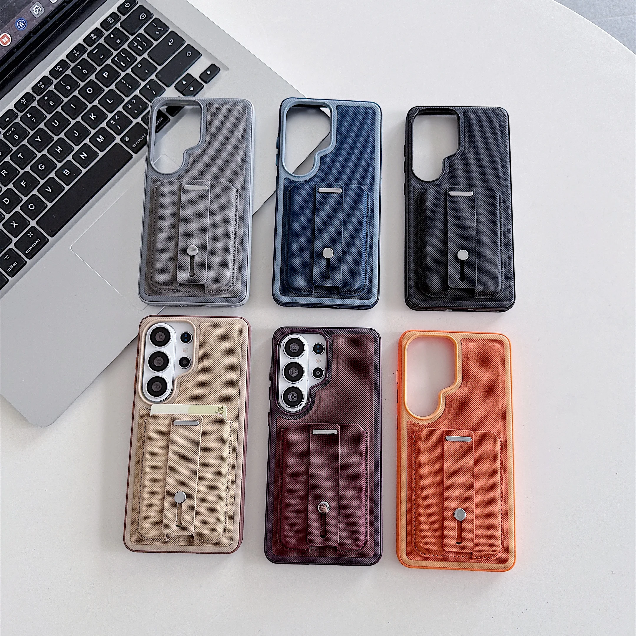 Shockproof Card Holder Slot Hand Strap Kickstand Phone Case For Samsung Galaxy S26 Ultra S25Ultra, Wristband Protection Cover