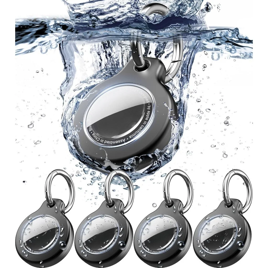 

IP68 Waterproof Airtag Holder Air Tag Case with Keychain, Anti-Scratch Key Chain for Apple Air Tags, Accessories for GPS Pet