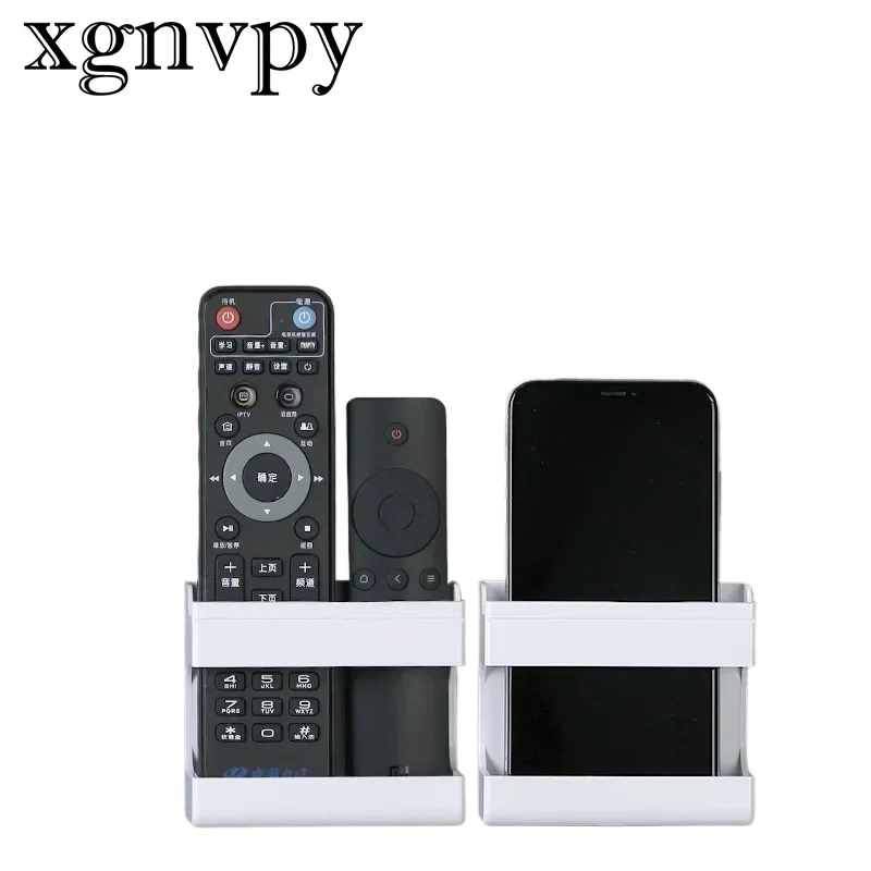 Xgnvpy Wall Hanging Paste Mobile Phone Charging Stand Remote Control Storage Box Put Mobile Phone Watching Multi-function Box