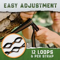 Outdoor Hammock Straps with More Adjustable Loops and Ultra-Length Outdoor Hammock Straps and Belts with 7075 Alloy Aluminum 3