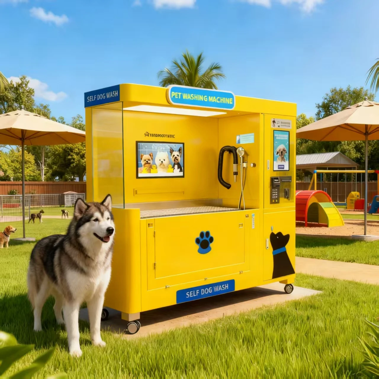 

Customized Pet Washing Bath Machine Semi-Automatic Dog and Cat Washing Station Self-Service Vending Machine