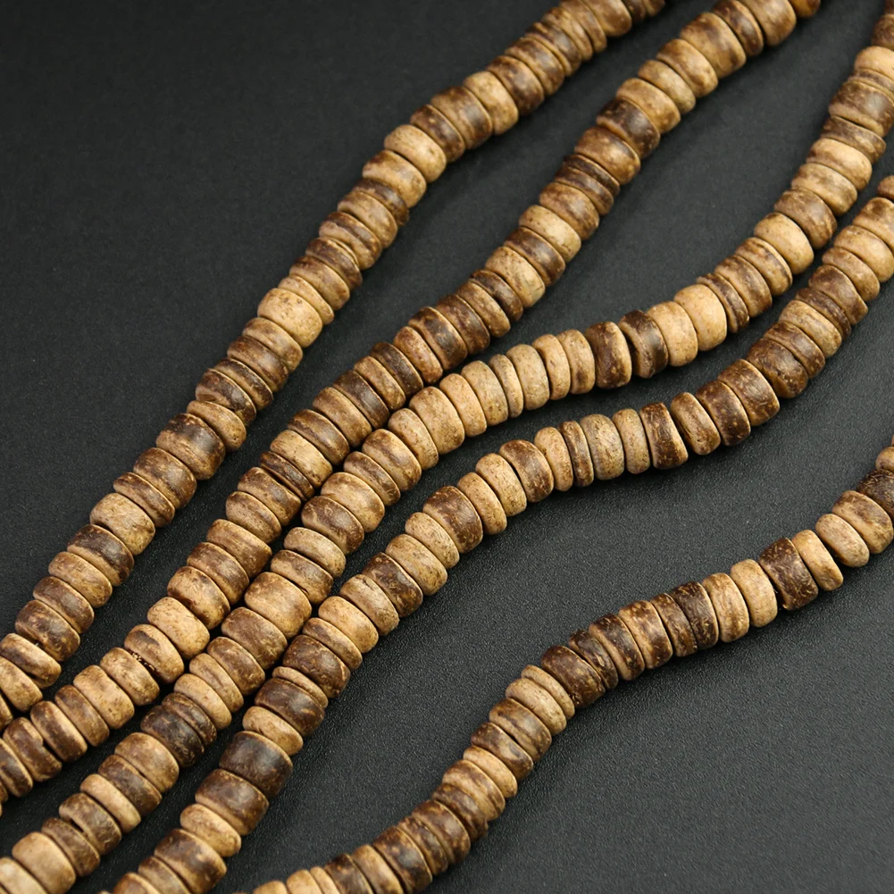 8mm 1 String Natural Coconut Shell Loose Beads Wooden Buddhism Making Necklace Bracelet DIY Environmental Jewelry Accessories