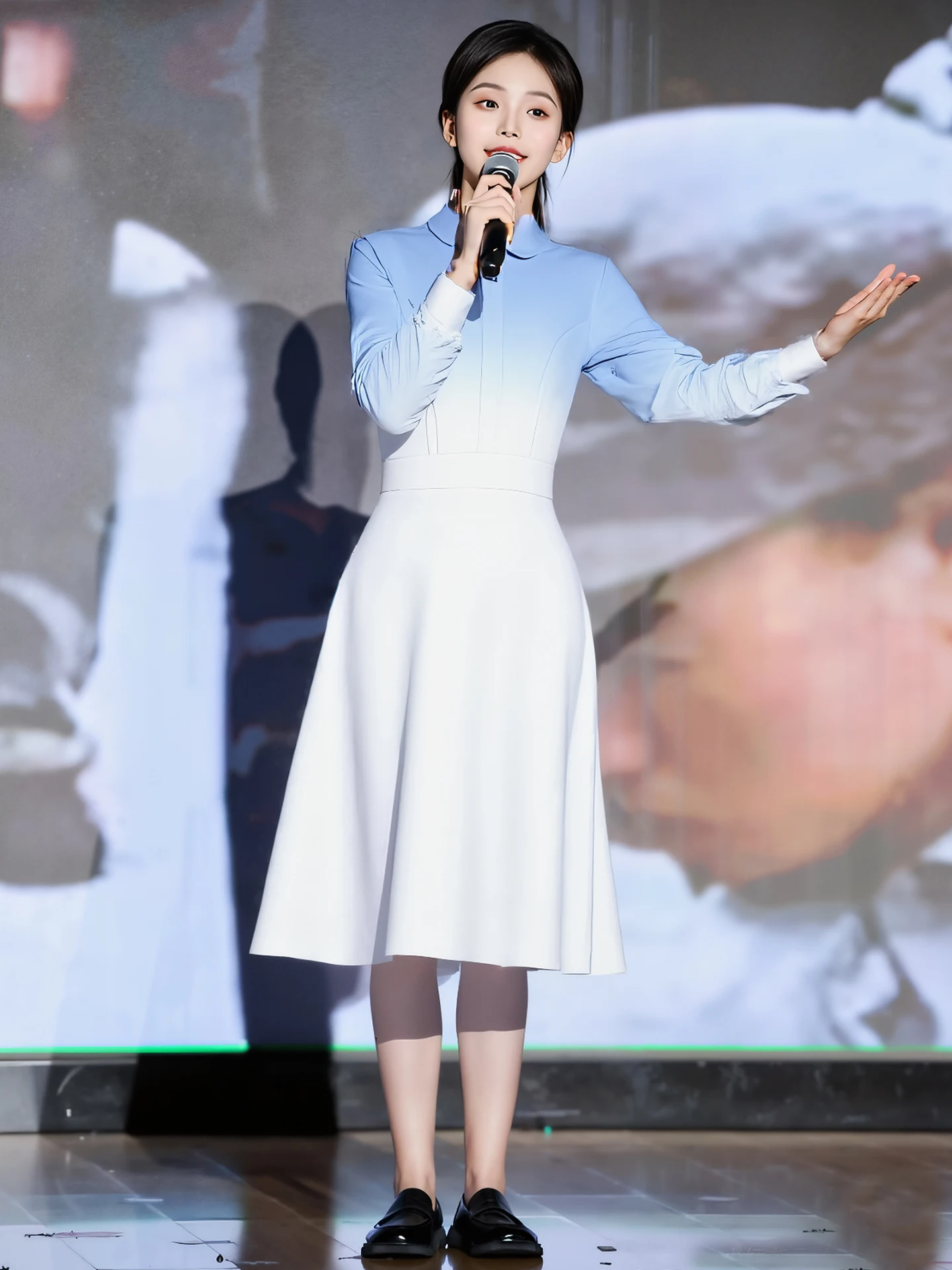 

Костюм для выступления молодежного хора: национальный, для исполнения красных песен, декламации стихов, речей ведущих, церемоний и традиционных мероприятий.