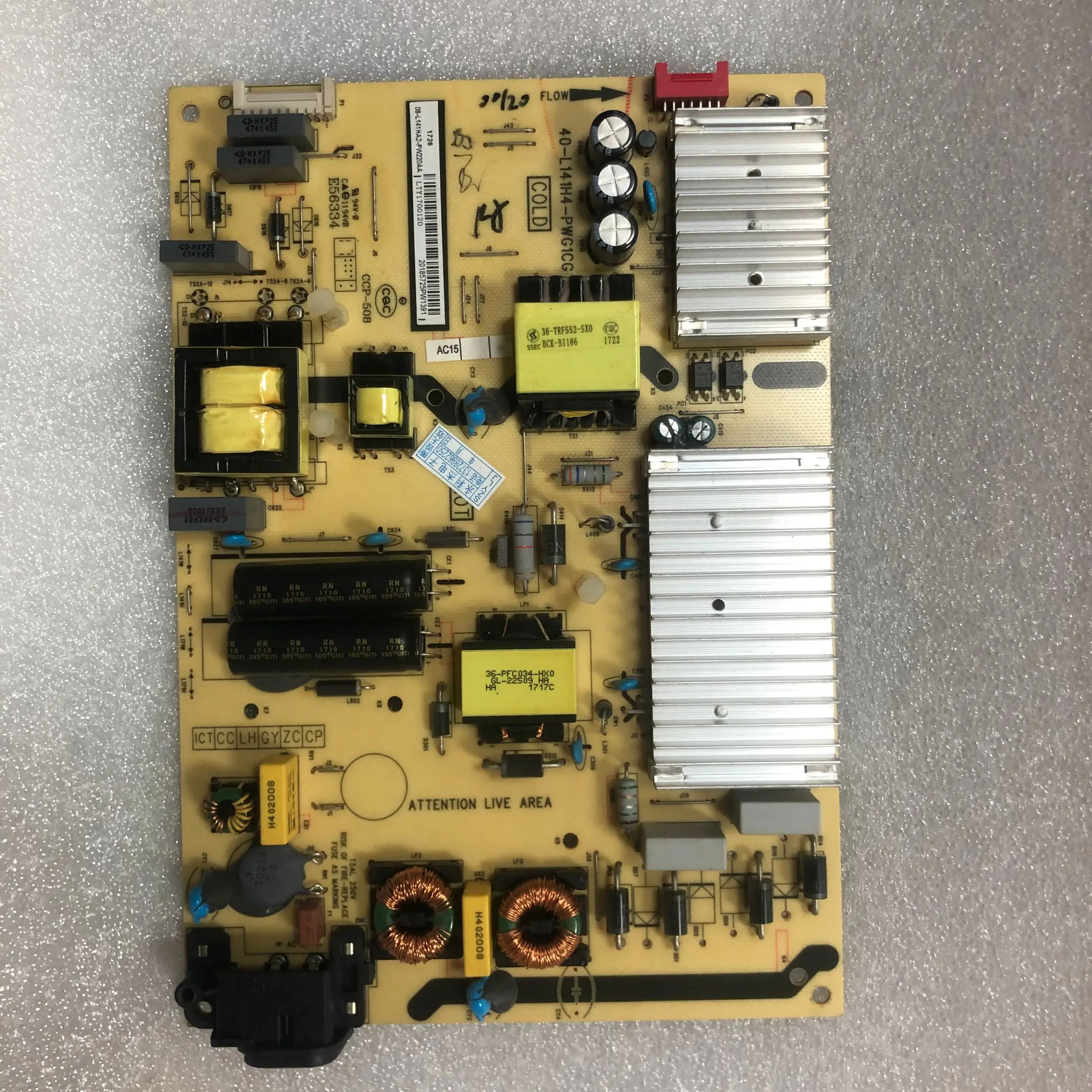 1pcs/lote Good quality L55E5800A-UD power board 40-L141H4-PWG1CG for two diodes