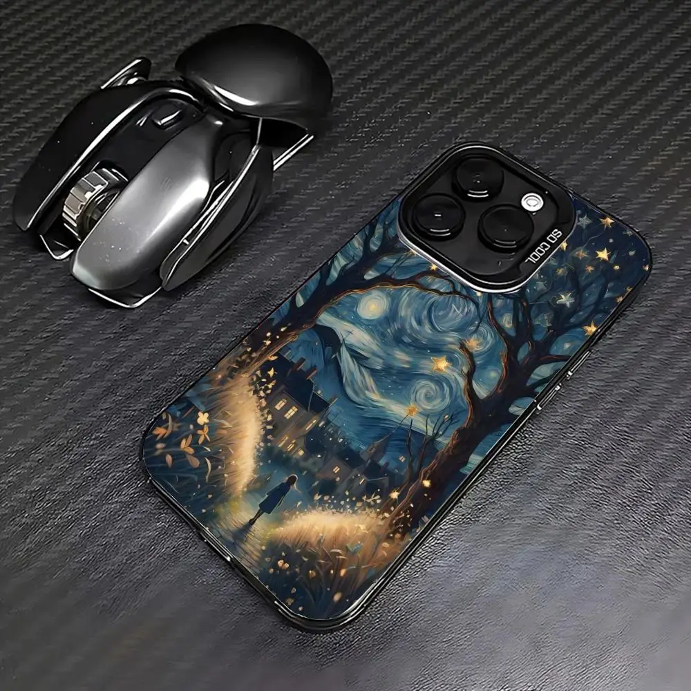 

Starry night case for iPhone17 16 15 14 13 12 11 Pro/ Max/Plus shock-proof rear cover anti-fingerprint