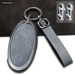 5 7 버튼 금속 + 가죽 자동차 키 케이스 커버 Fob 스킨 홀더 쉘 현대 코나 Ev Grandeur GN7 IONIQ 6 2023 2024 Remote
