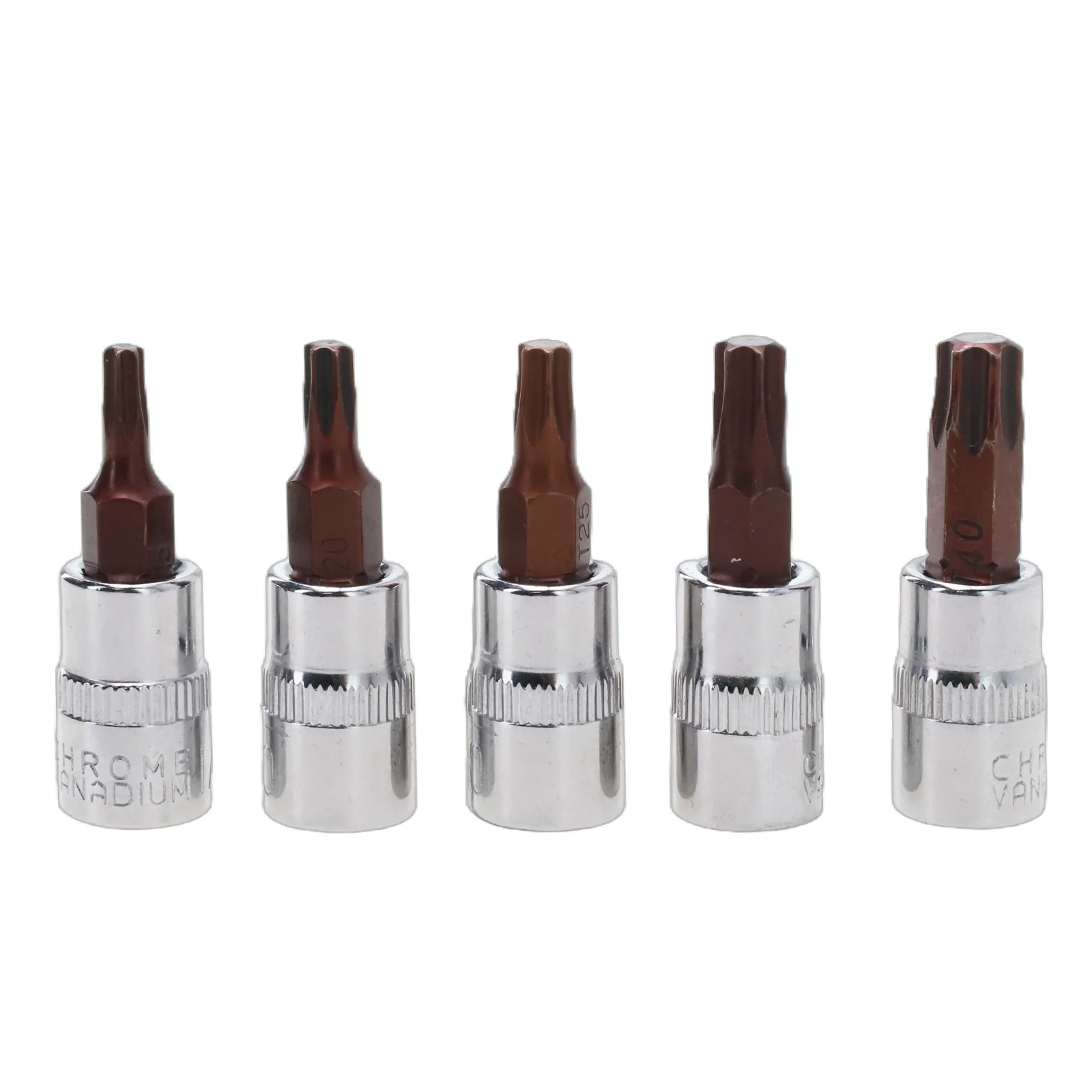 5 uds para puntas de destornillador Torx para T15 para T20 para T25 para T30 T40 herramientas de cabezal de enchufe de accionamiento resistente de 1/4 pulgadas para trabajos de mantenimiento
