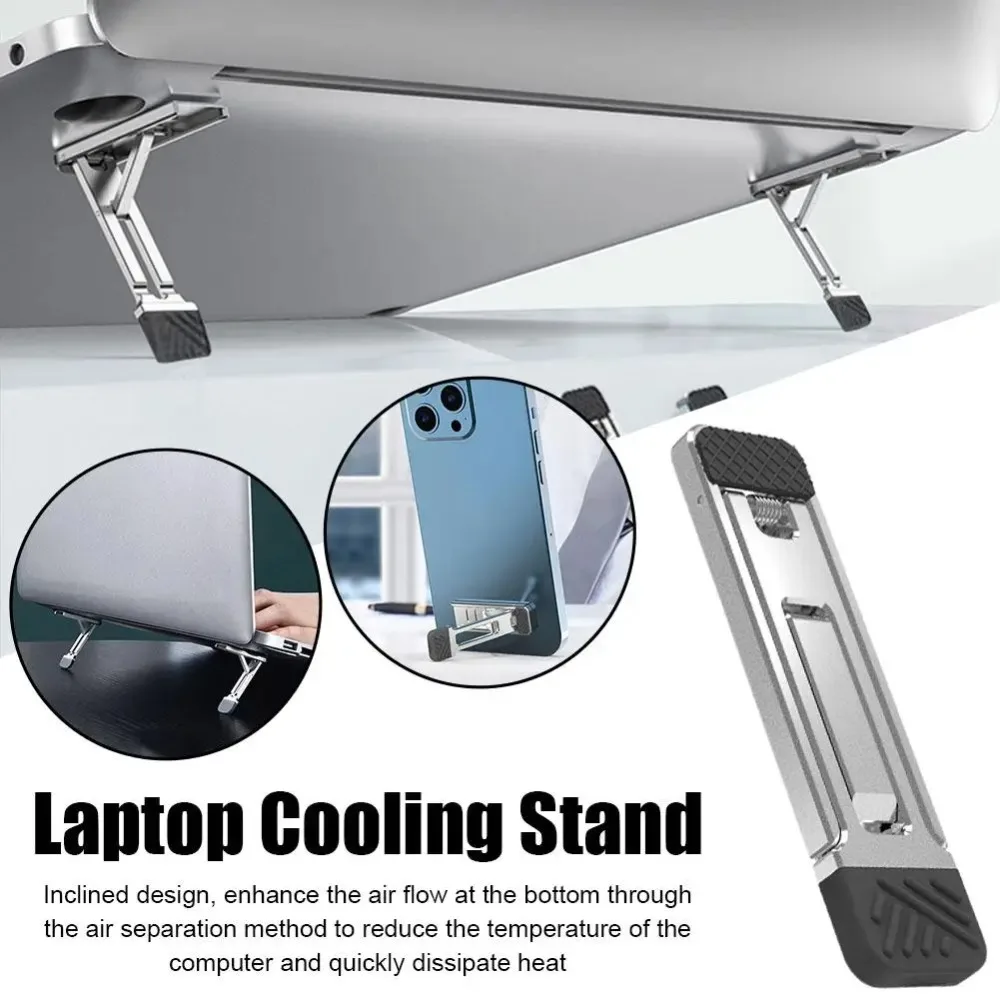 Portable Anti-Slip Laptop Stand Folding Adjustable Laptop Cooling Bracket Universal Metal Computer Stand Laptop