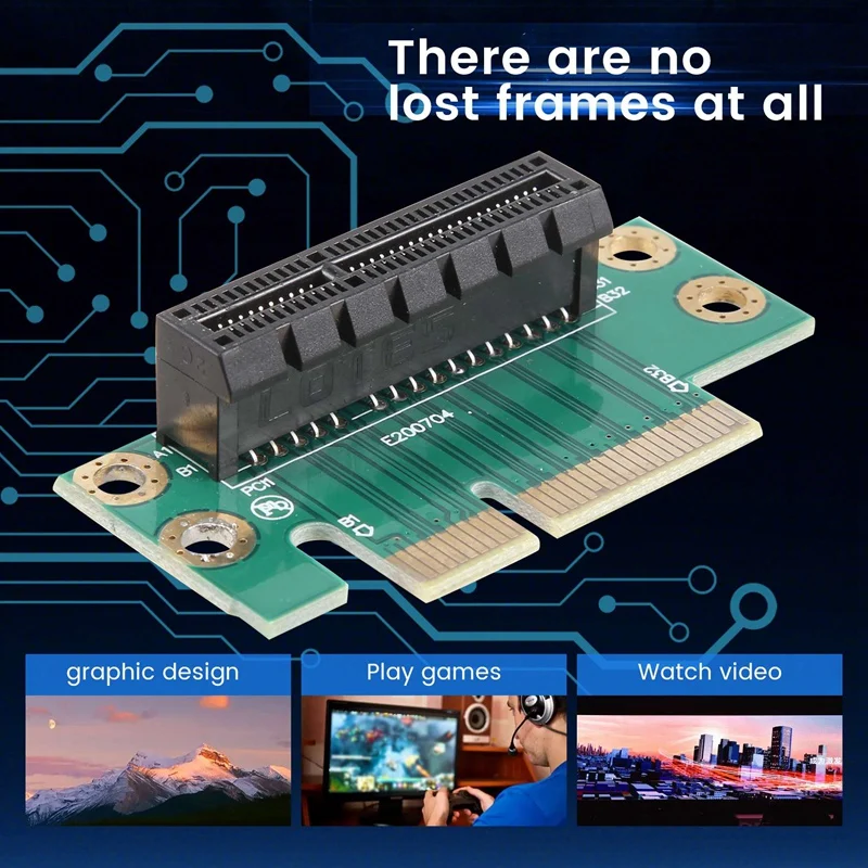 Scheda riser PCI- Express 4X Scheda adattatore a 90 gradi Scheda di estensione extender PCI-E 4X per computer chassis server 1U