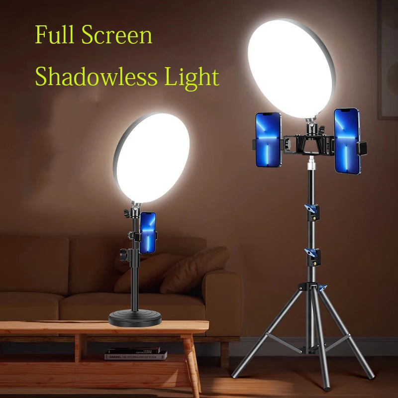 Светодиодный светильник для видеосъемки, светильник для камеры 2700k-5700k, заполняющий светильник для видеоблога, 110 В-220 В, США, ЕС, панель с вилкой, лампа для фотосъемки с подставкой, держателем для телефона Светодиодный светильник для видеосъемки, светильник для камеры 2700k-5700k, заполняющий светильник для видеоблога, 110 В-220 В, США, ЕС, панель с вилкой, лампа для фотосъемки с подставкой, держателем для телефона