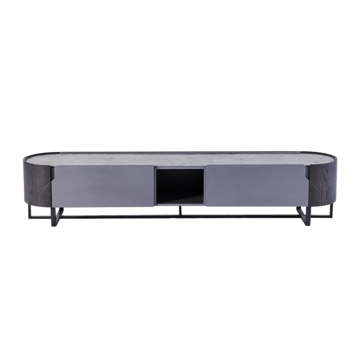 عرض حافظة طويلة بسيطة الحد الأدنى Nordique Nordic خزانة تلفزيون Meuble Mordan Coffee Et Table Basse TV Table ومجموعة حامل