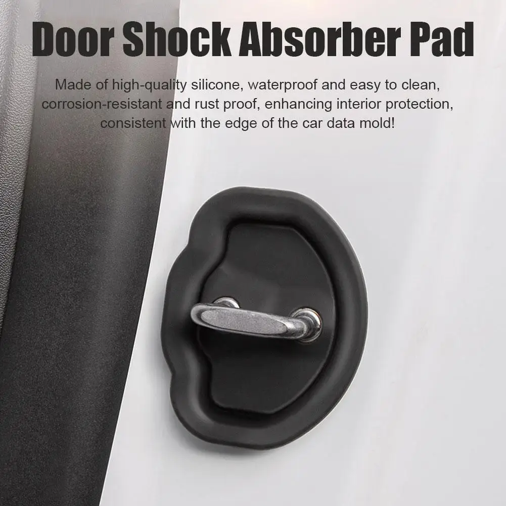 Car Door Shock Absorber for Tesla Y Flexible Car Door Lock Protector Silicone Car Door Lock Latches Cover Accessries H0I7