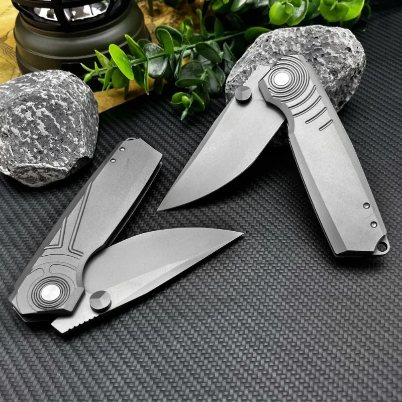 

High Hardness Folding Pocket Outdoor Camping Hiking Fishing Survival Knife Hunting D2 Blade Portable Utility Knives EDC Tools