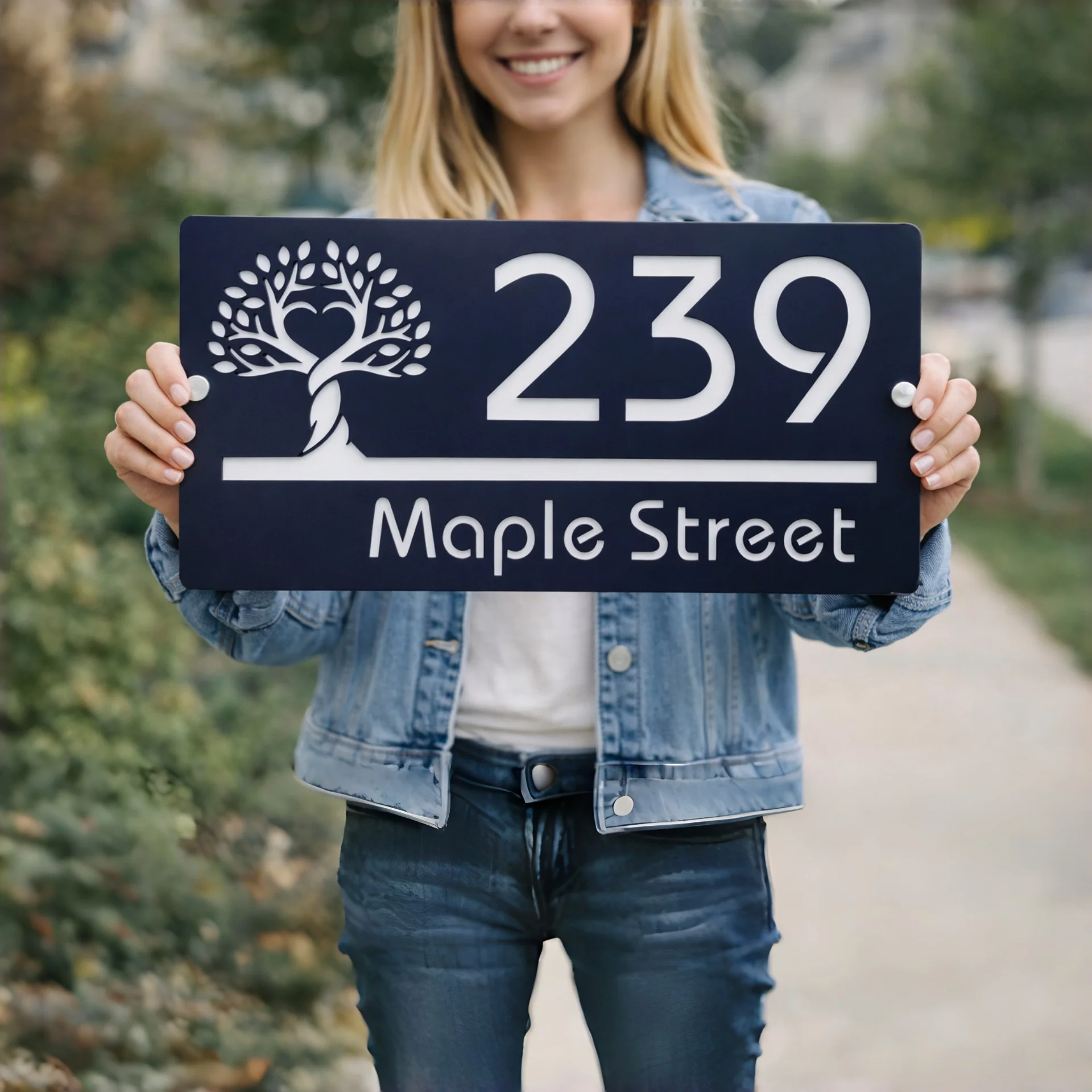 

Персонализированный большой знак с номером дома, уличная современная акриловая адресная табличка, 3D лазерная резка, жилой уличный номер, водонепроницаемый