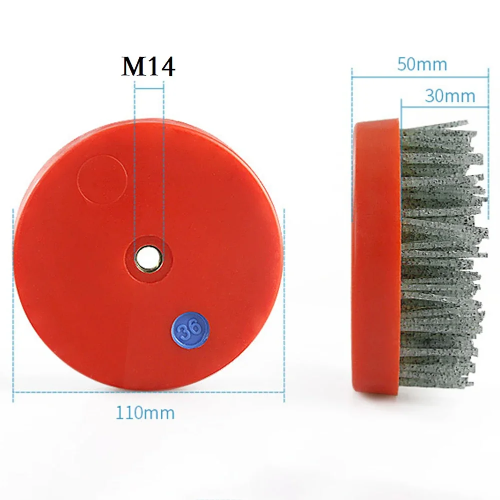 1PC 4 인치 원형 골동품 연마 브러시 스톤 화강암 연마 청소 M14 연마 도구 나일론 브러시