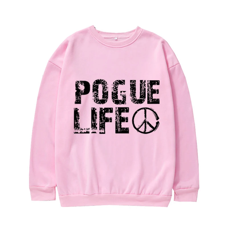 Pogues 4 Life bedrucktes Rundhals-Sweatshirt, Outerbanks-Pullover, OBX North Carolina, Pogue Life, Unisex, modische ästhetische Streetwear