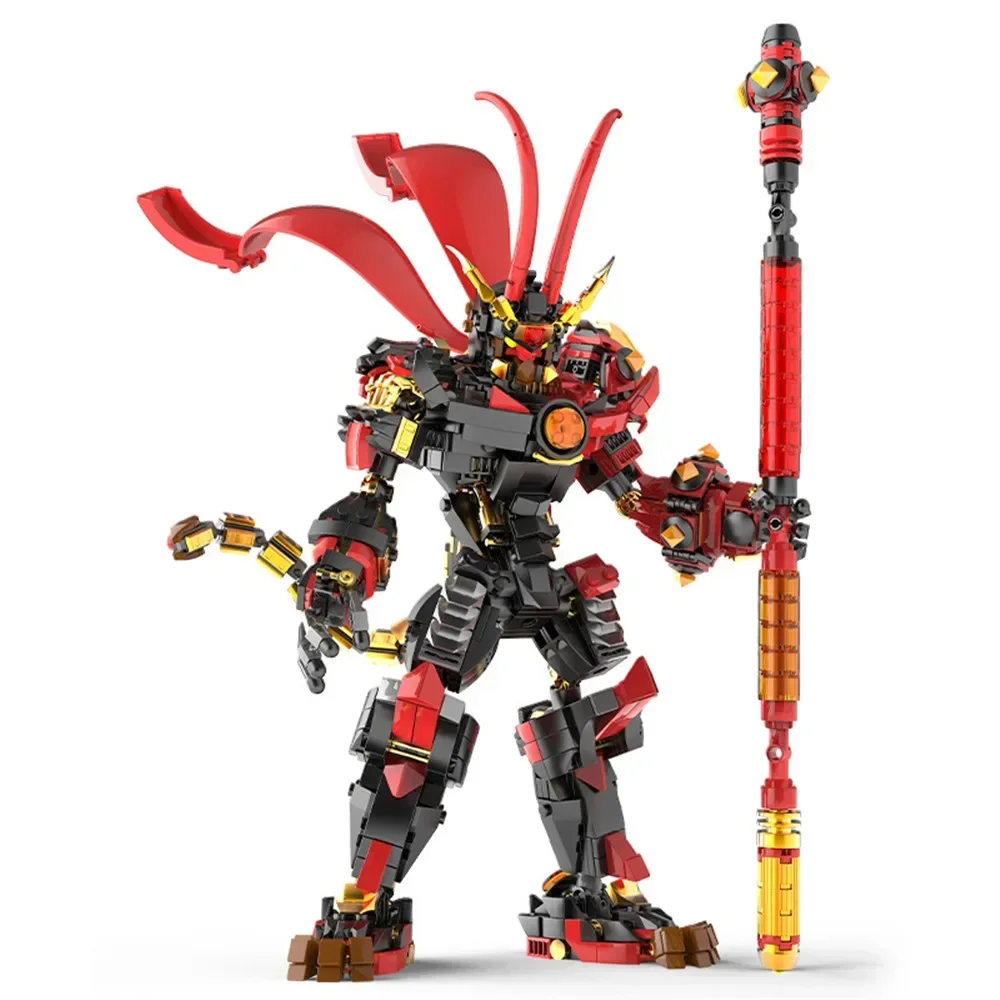 1177PCS City Creativity Ideas Chinese Style Monkey King Warrior Mech Model Building Blocks Bricks Toys For Birthday Gift