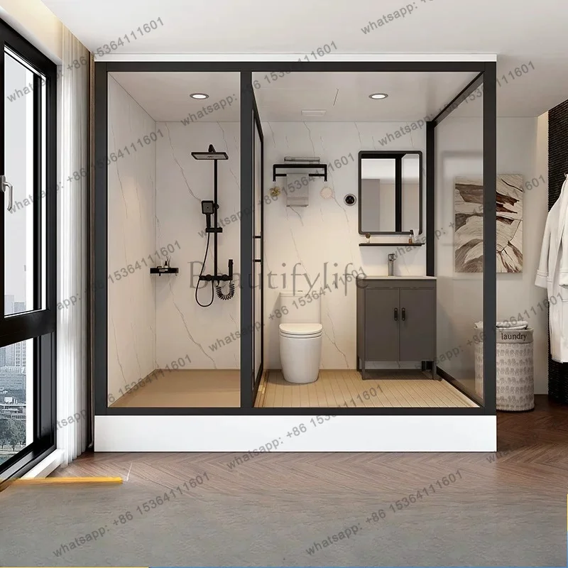 Shower room Integrated household integrated bath with floor-to-ceiling cabinet Finished bathroom for indoor use