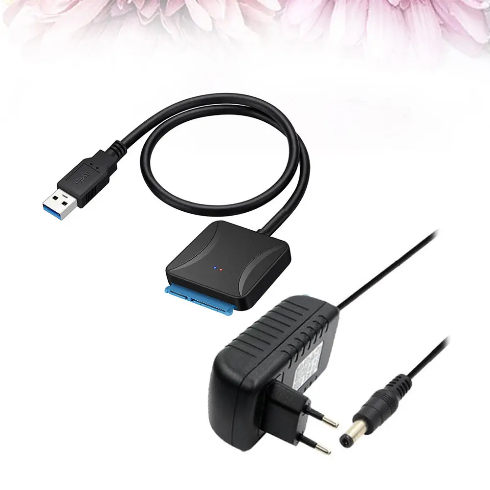3.5 Inch Hard Drive Adapter Cable Dc 12V Power Support Up to 10TB Hdd SSD USB 3.0 Uasp Fast Data Transfer for Laptop