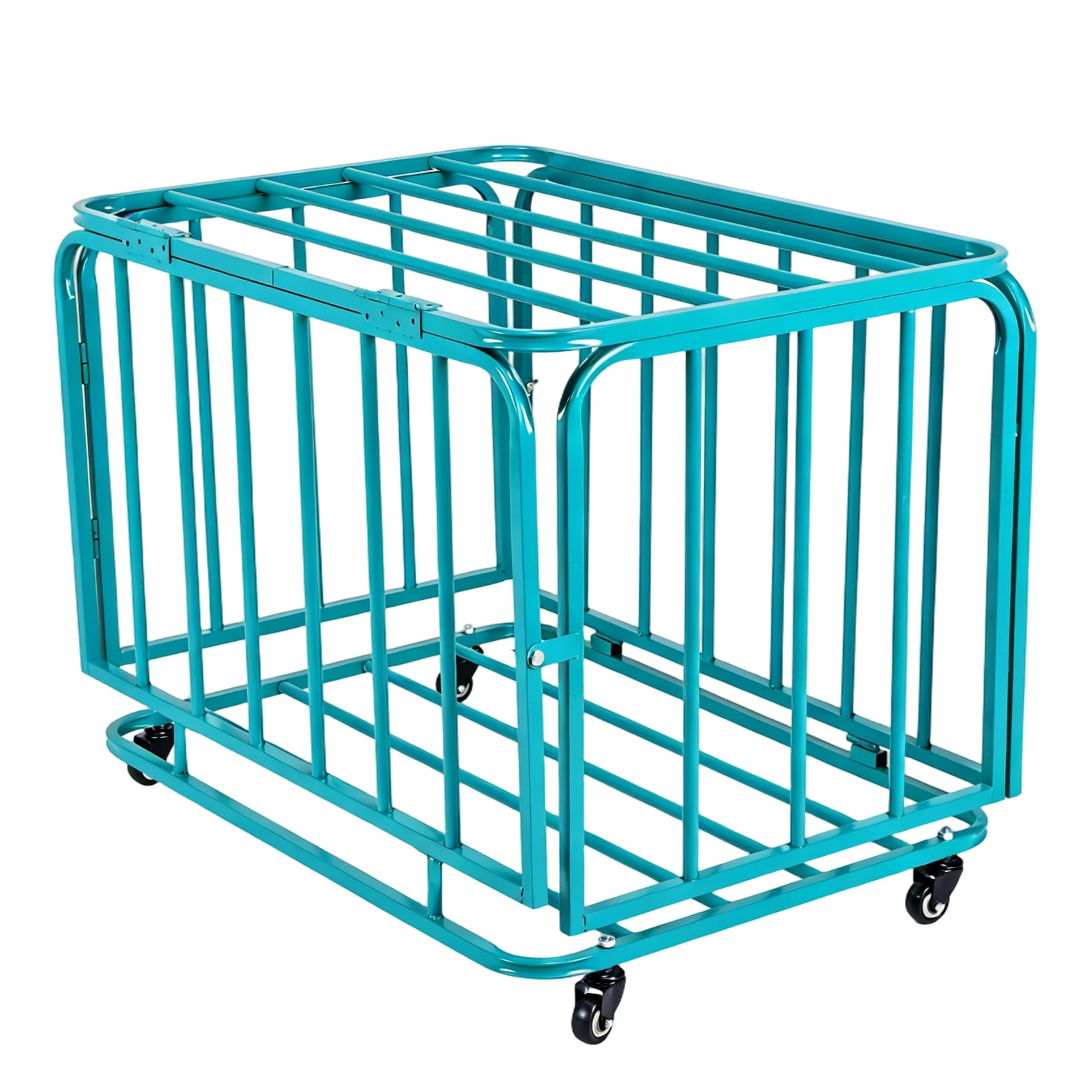 

Складная корзина-органайзер для спортивного инвентаря с колесами и крышкой, передвижная тележка для хранения мячей для гаража, клуба или спортзала