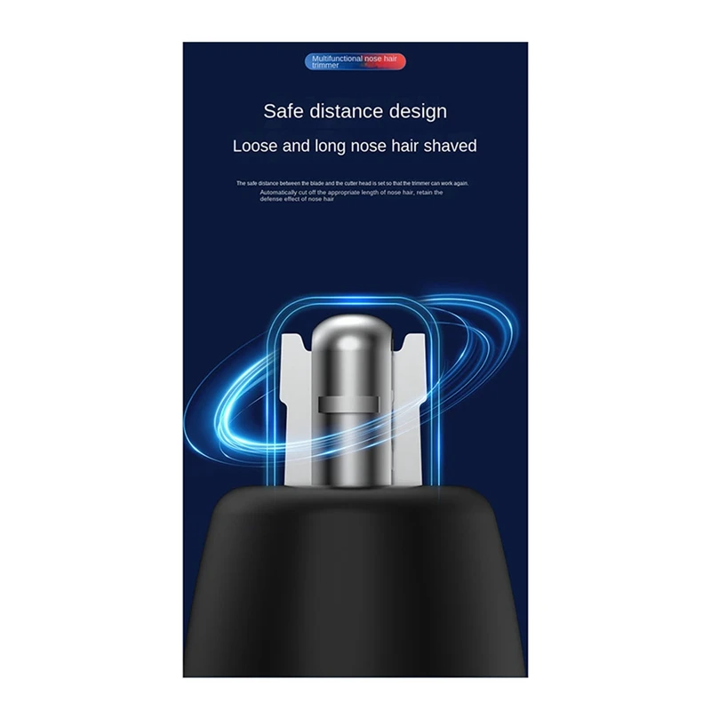 Tagliacapelli elettrico da uomo per naso tagliacapelli ricaricabile USB rasoio portatile per peli del naso impermeabile sicuro pulito facile da usare