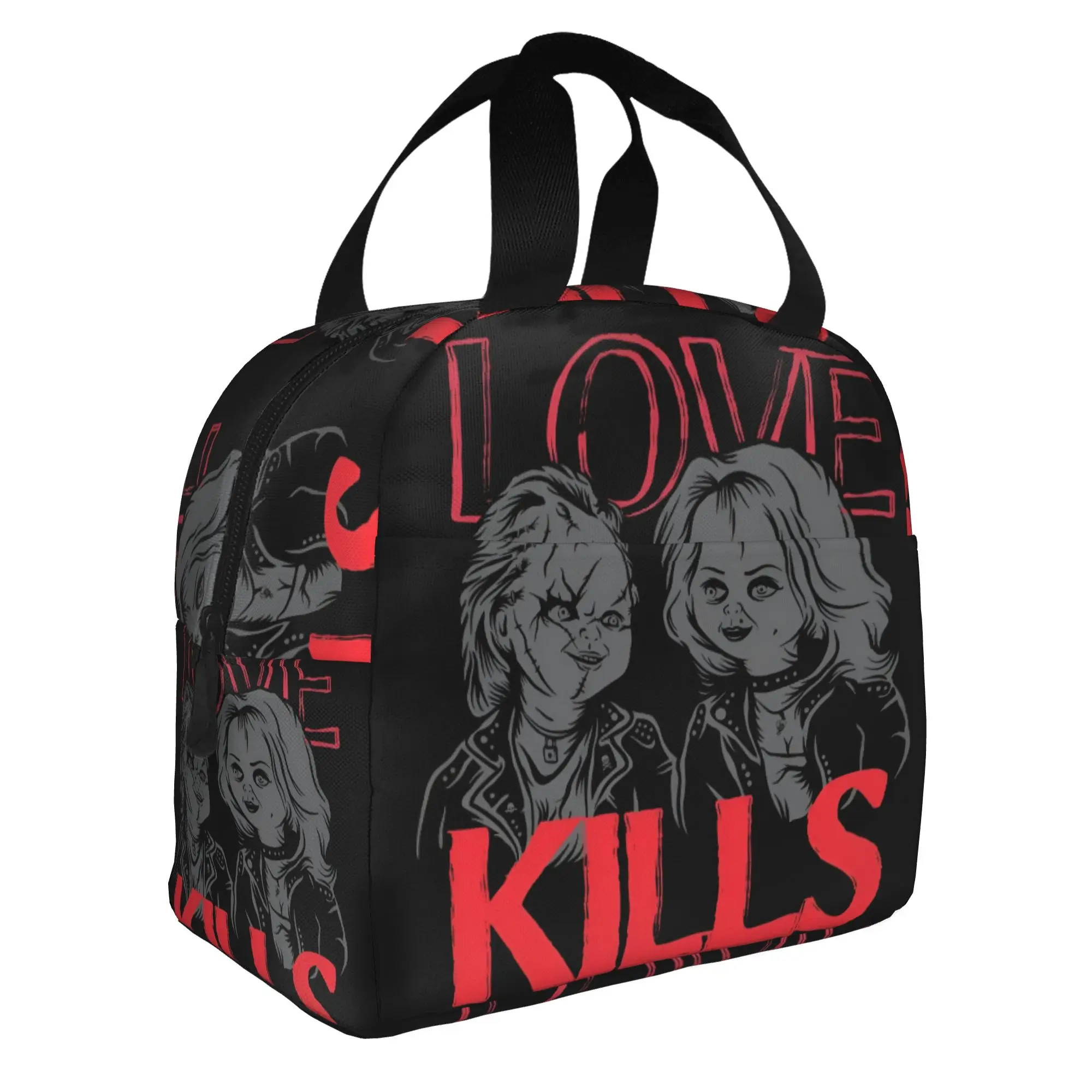 B-Brides of Chuckys Lunch Bag Men Women Horror Movie Cooler Thermal Insulated Lunch Boxes for School