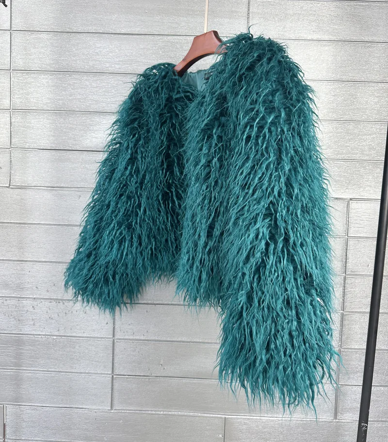 DEAT Fur Imitation Fur Coat Korean Version Pure Color Beach Wool Women's Short Coat Straight 2026 Winter Wram Jackets 11A06487