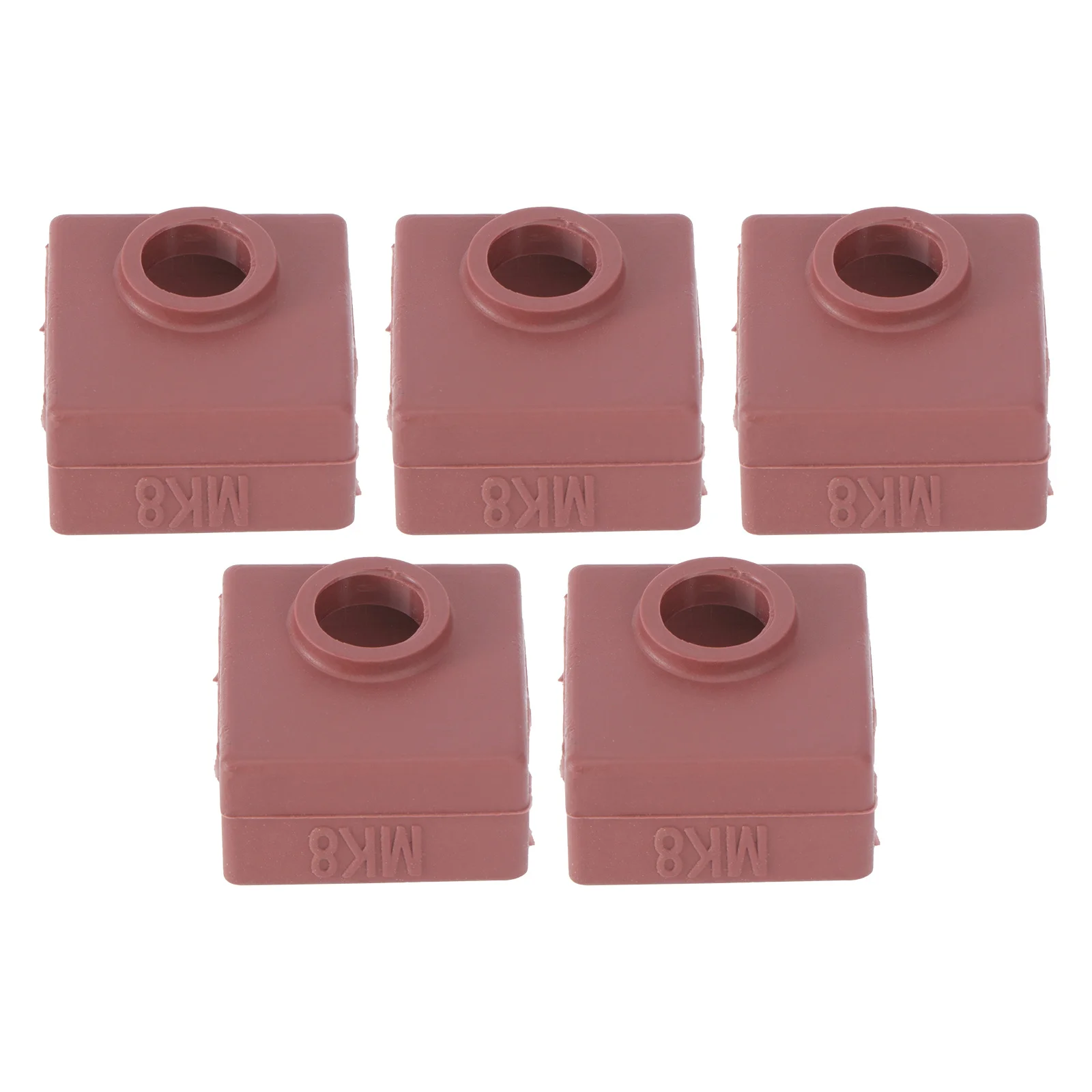 

5Pcs Heating Block Silicone Sock for 3D Printer High Temperature Resistant Insulating Cover Fast Heat Up Nozzle Protection Easy