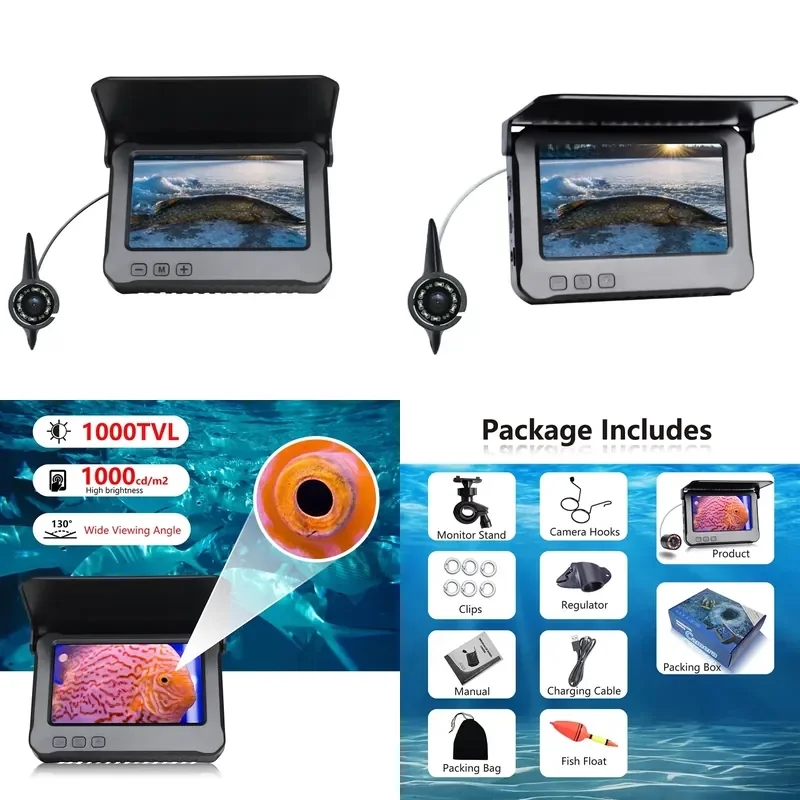 Portable 4.3inch Screen IP68 Waterproof Underwater Fishing with 20m Detection & Obstacle Avoidance