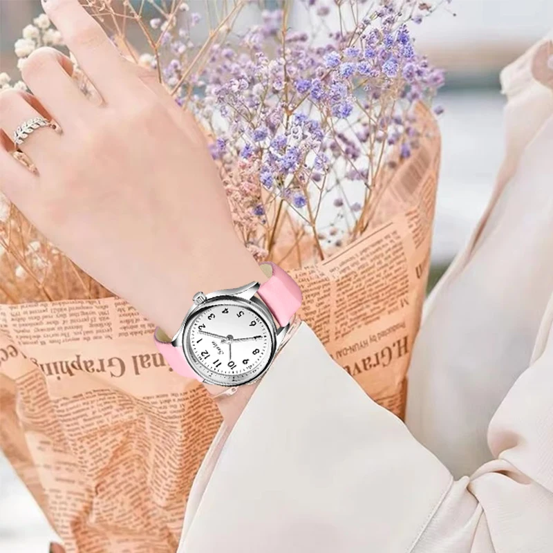 LIGE Fashion Woman Quartz Watch Leisure Elegant Leather Easy to Read Candy Color Waterproof Women's Wristwatches Gift for Ladies