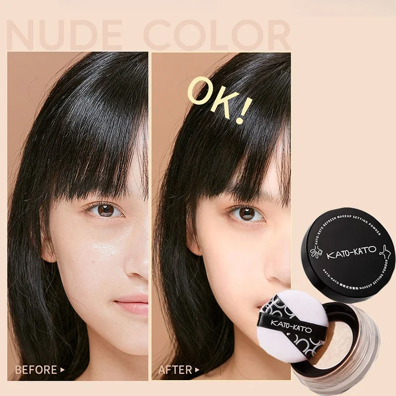 

Kato Loose Powder Honey Powder Long-lasting Setting Concealer Powder Uniform Conceal Pores Oil Control Improve Complexion