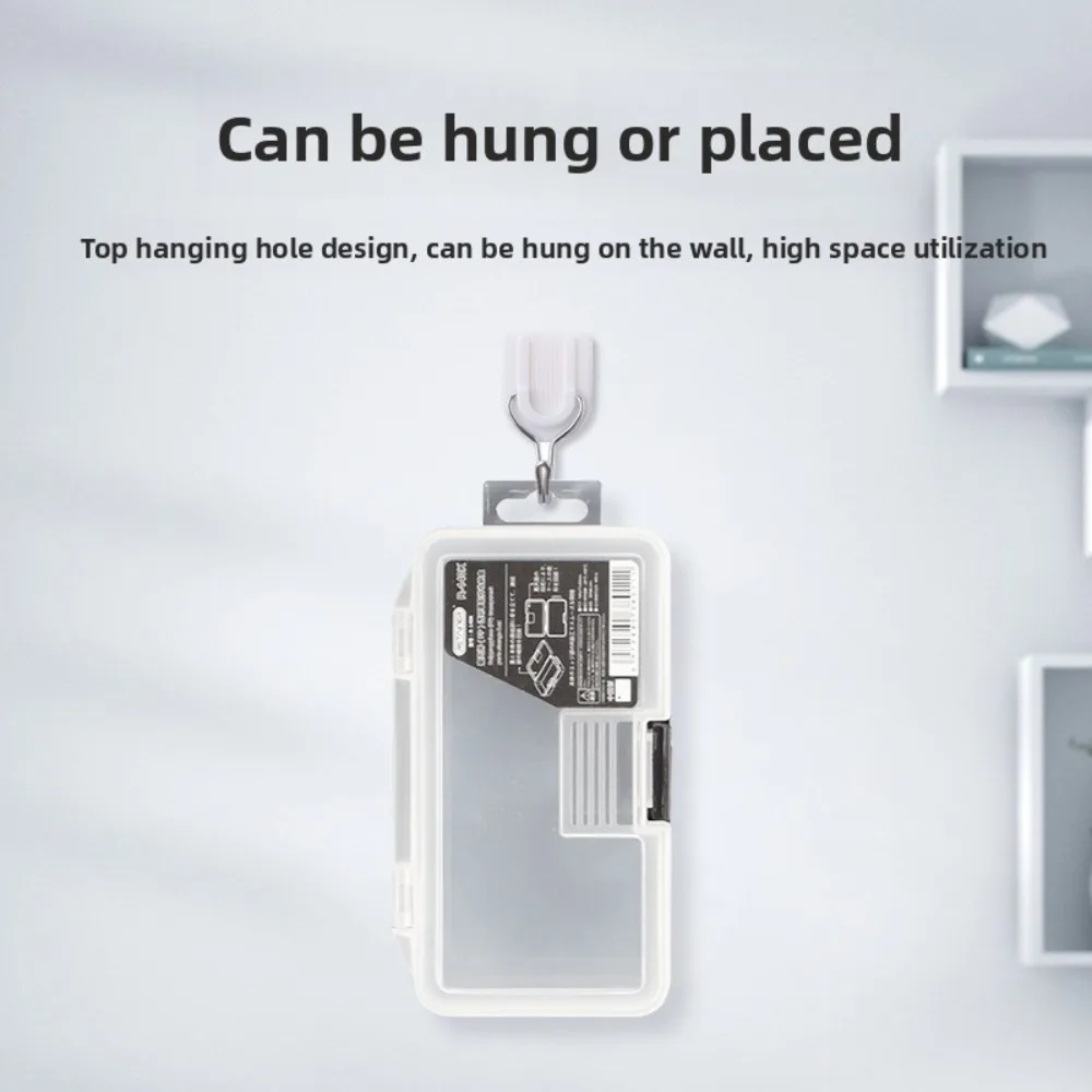 Multi-Grid Parts Box, Transparent Plastic Storage Box for Electronic Components, Small Screws & Accessories, Tool Organizer