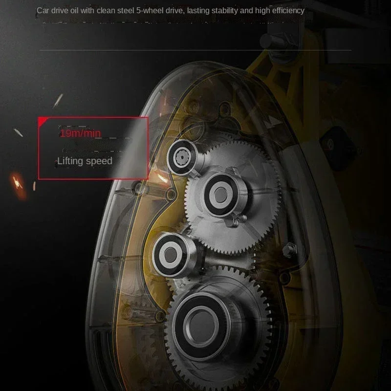 

Excellent 1300W Ultra-High Efficiency Miniature Electric Hoist 19M/min Crane Cable Winch Household Portable Suspended Small Hois