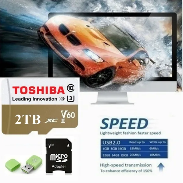 Imagem -04 - Usb 3.0 Micro sd Sdhc Card Drive tf Memory Card Reader Reader Grande Capacidade 2tb 1tb 512gb 256gb Novo