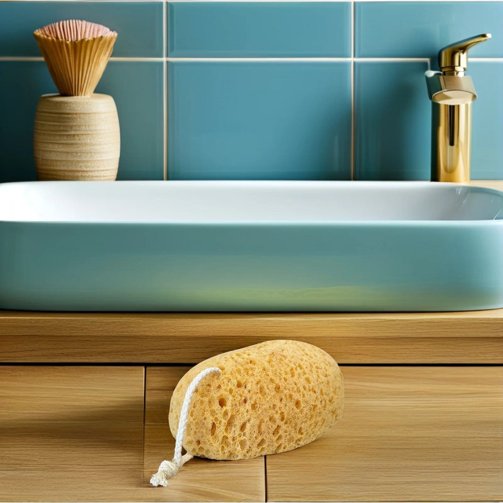 

2pcs Bath Sponge For Shower Soft Exfoliating Body Scrubber Rich Foaming Cleansing Tool Bathing Supplies Lanyard Design