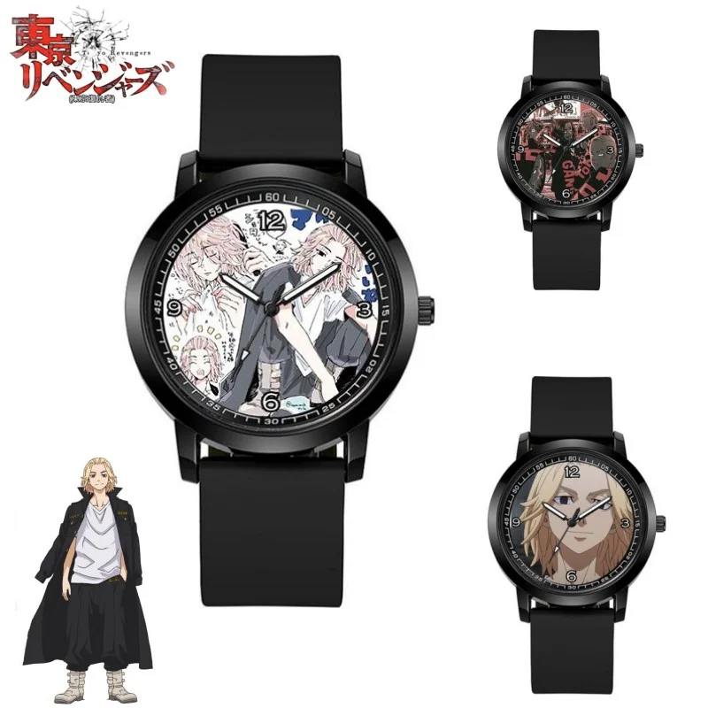 

Tokyo Revengers Mikey Manjiro Ryuken Quartz Hands Watch Anime Middle School Students Creative Personality Watch Holiday Gifts
