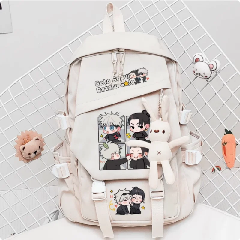 Anime Geto Suguru Satoru Gojo Schoolbag Backpack High-capacity Shoulder Bag Cosplay Travel Student Teenager B1907