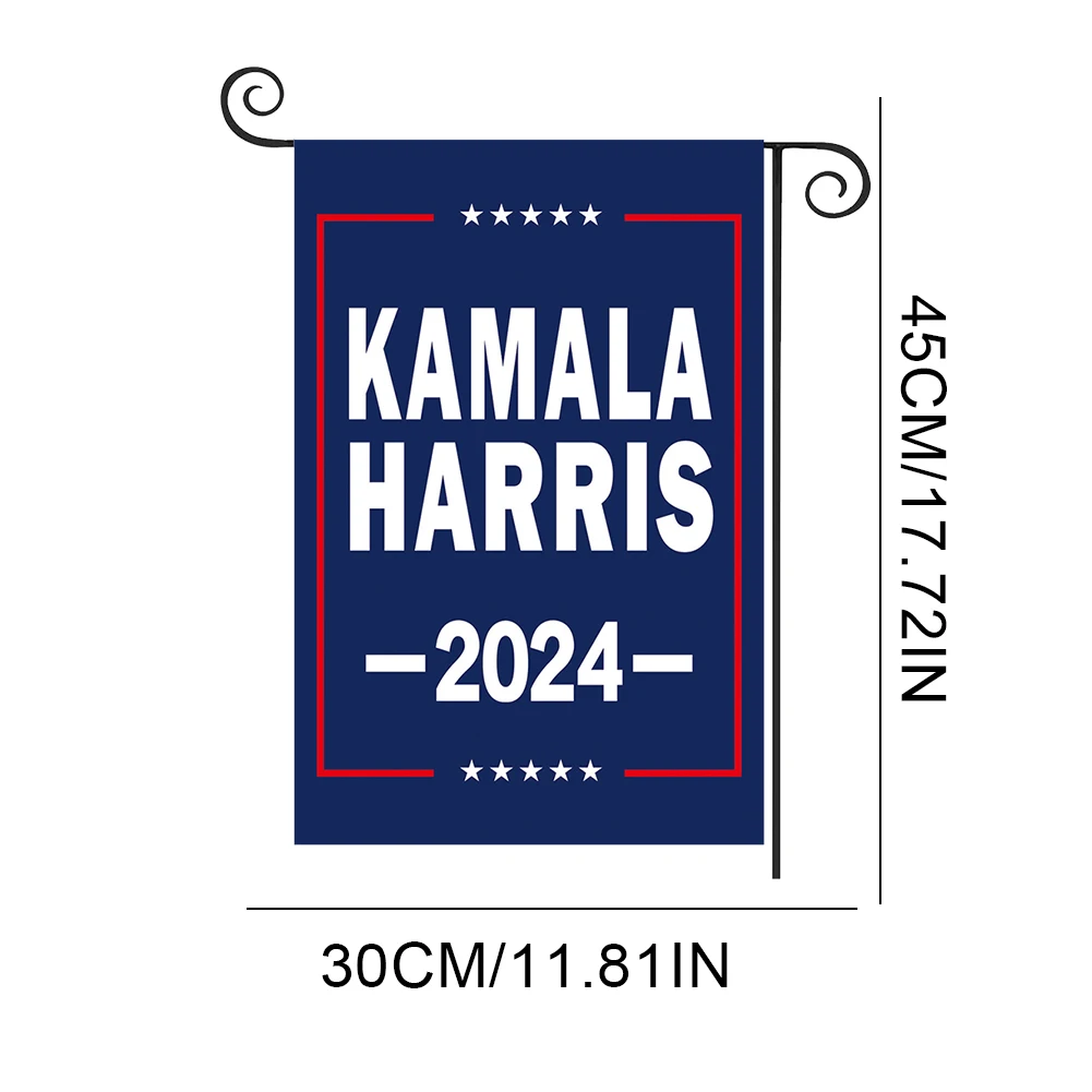 Dupla Face Kamala Harris Bandeira, Bandeira Quintal, Gramado, Decoração do jardim, Cor vívida