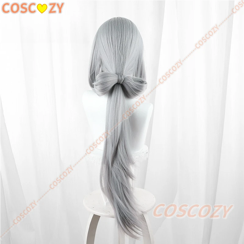 Honkai Impact Hanya Cosplay Pruik Vrouwen Zilvergrijs Lange Pruik Halloween Carnaval Rollenspel Pruiken