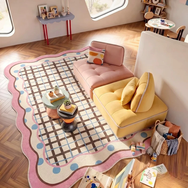 Irregular Shape Bedroom Decor Carpet Modern Style Carpets for Living Room Thick Plush Lounge Floor Mat Fluffy Soft Cloakroom Rug