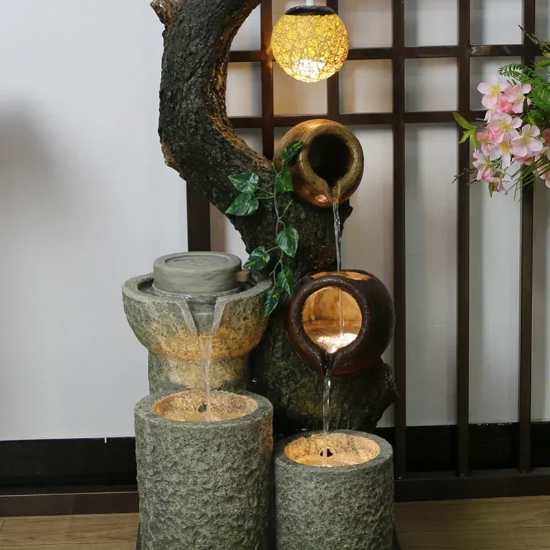 

Water Fountain Lucky Landscape Balcony Living Room Chinese Decoration Landscape Decoration