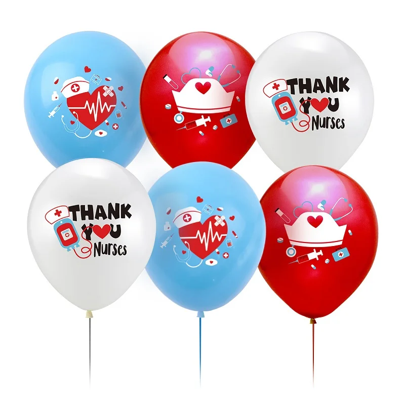 10pcs Doctor Nurse Day Theme Party Decoration Hospital Staff Party Decoration Nurse Balloon