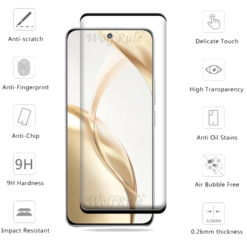 6-in-1 For Honor 200 Glass For Honor 200 Tempered Glass HD 9H Full Curved Cover Screen Protetor For Huawei Honor 200 Lens Glass