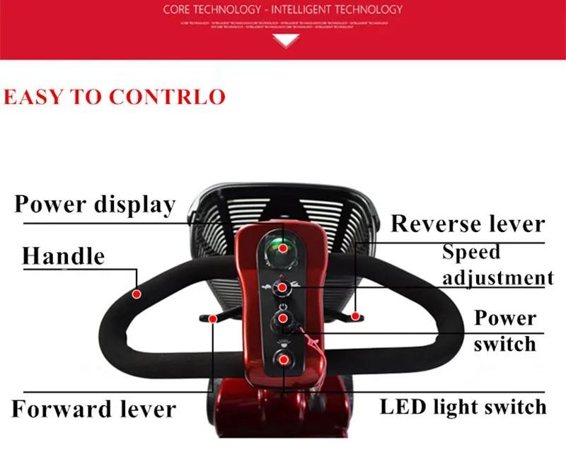 Foldable Good Quality Powerful Electric CAR Scooters Mobility Scooters   Elderly Disabled Handicapped