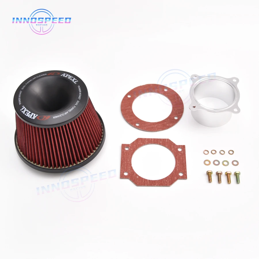 Apexi Universal Car Vehicle Intake Air Filter 75mm Dual Funnel Adapter Air Cleaner Protect Filter