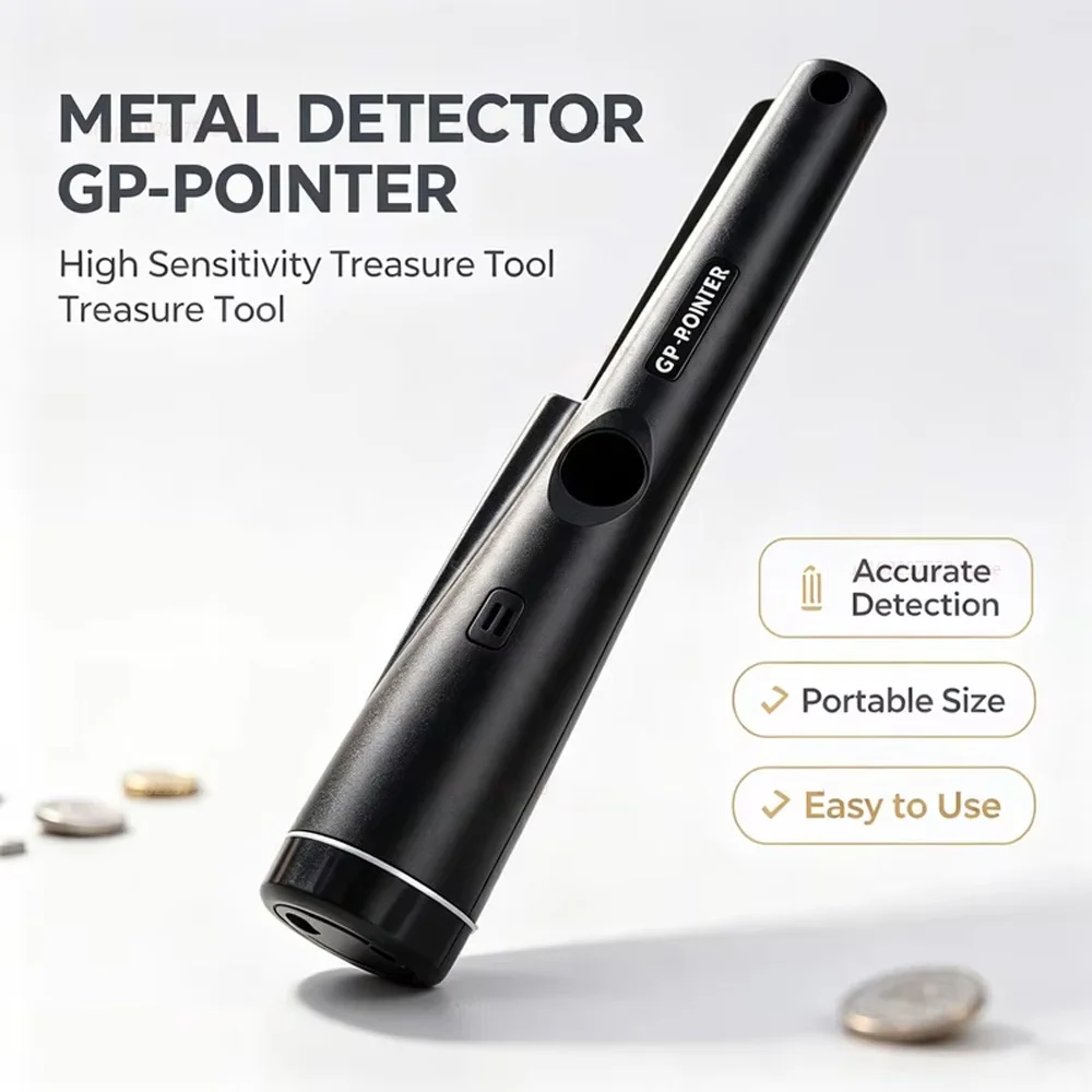 Metal Detectors Professional Handheld Gold and Silver Metal Detectors Finder Pinpointer Probe Pinpointing Waterproof Stud Finder