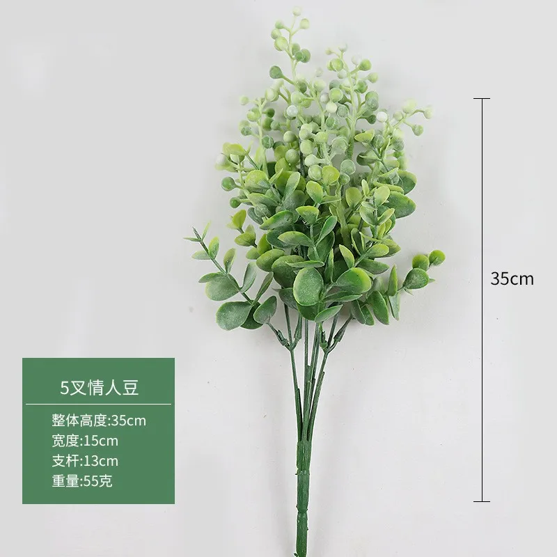 

3pcs Artificial Eucalyptus Leaves Plants Green Branch for Garden Vase Home Wedding Decoration Christmas Decor Artificial Flower