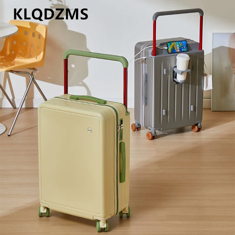KLQDZMS Travel Luggage USB Charging Multifunctional Trolley Case 20